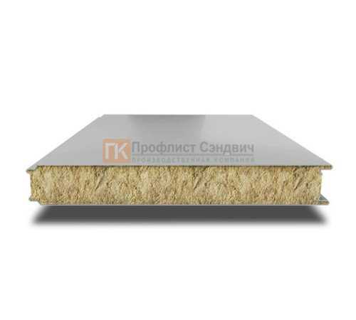 Сэндвич панели гладкие с минеральной ватой, ширина 1000 мм, толщина 120 мм, 0.5/0.5, RAL9006