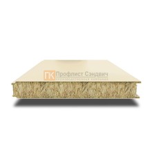 Сэндвич панели гладкие с минеральной ватой, ширина 1000 мм, толщина 20 мм, 0.5/0.5, RAL1015