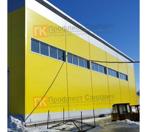 Сэндвич панели гладкие с минеральной ватой, ширина 1000 мм, толщина 150 мм, 0.5/0.5, RAL1018