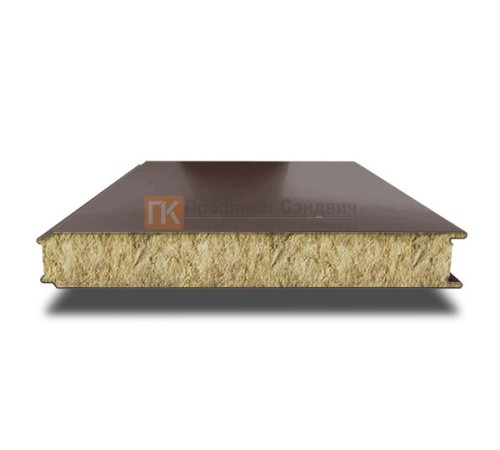 Сэндвич панели гладкие с минеральной ватой, ширина 1200 мм, толщина 200 мм, 0.5/0.5, RAL8017