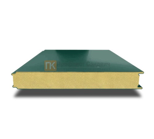 Сэндвич панели гладкие с пенополиизоциануратом, ширина 1000 мм, толщина 150 мм, 0.5/0.5, RAL6005