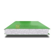 Сэндвич панели гладкие с пенополистиролом, ширина 1200 мм, толщина 80 мм, 0.5/0.5, RAL6018