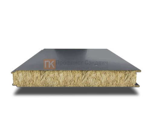 Сэндвич панели гладкие с минеральной ватой, ширина 1000 мм, толщина 150 мм, 0.5/0.5, RAL7024