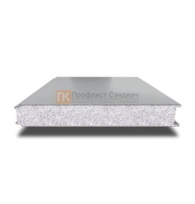 Сэндвич панели гладкие с пенополистиролом, ширина 1200 мм, толщина 80 мм, 0.5/0.5, RAL7004