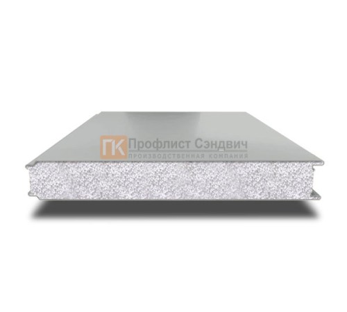 Сэндвич панели гладкие с пенополистиролом, ширина 1200 мм, толщина 50 мм, 0.5/0.5, RAL9006