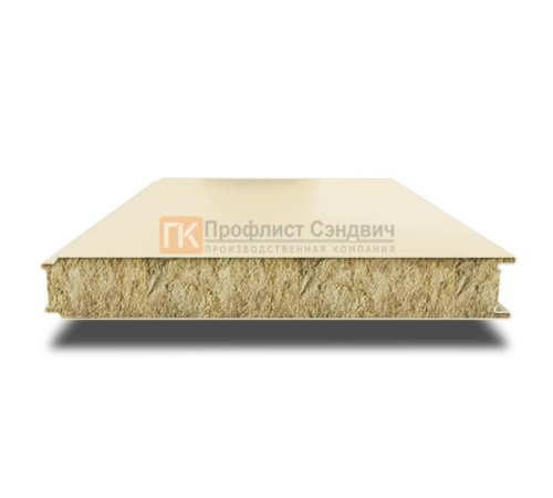 Сэндвич панели гладкие с минеральной ватой, ширина 1200 мм, толщина 30 мм, 0.5/0.5, RAL1015