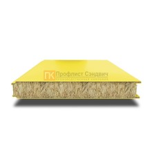 Сэндвич панели гладкие с минеральной ватой, ширина 1000 мм, толщина 30 мм, 0.5/0.5, RAL1018