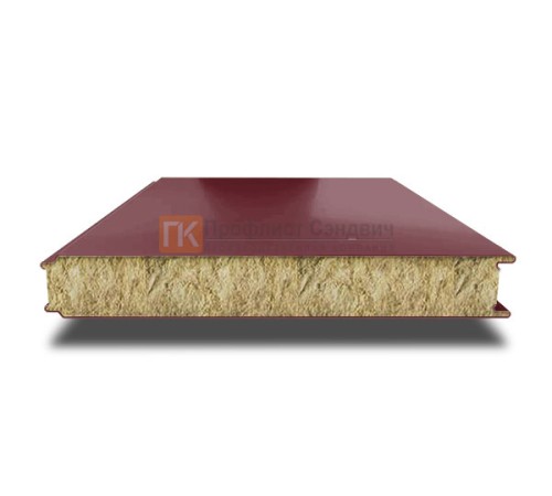 Сэндвич панели гладкие с минеральной ватой, ширина 1000 мм, толщина 150 мм, 0.5/0.5, RAL3005