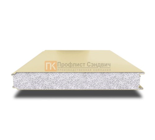 Сэндвич панели гладкие с пенополистиролом, ширина 1000 мм, толщина 150 мм, 0.5/0.5, RAL1014