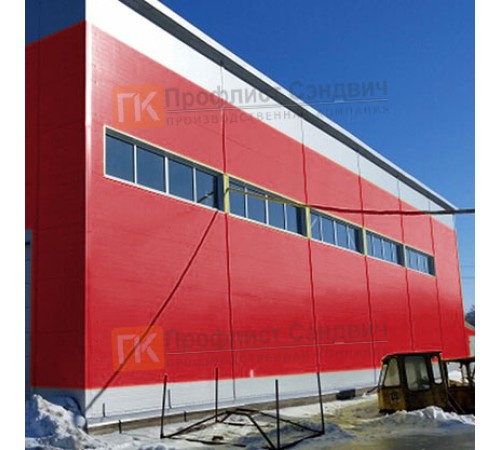 Сэндвич панели гладкие с пенополиизоциануратом, ширина 1200 мм, толщина 220 мм, 0.5/0.5, RAL3020