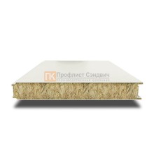 Сэндвич панели гладкие с минеральной ватой, ширина 1000 мм, толщина 40 мм, 0.5/0.5, RAL9003