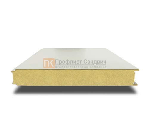 Сэндвич панели гладкие с пенополиизоциануратом, ширина 1200 мм, толщина 80 мм, 0.5/0.5, RAL9002