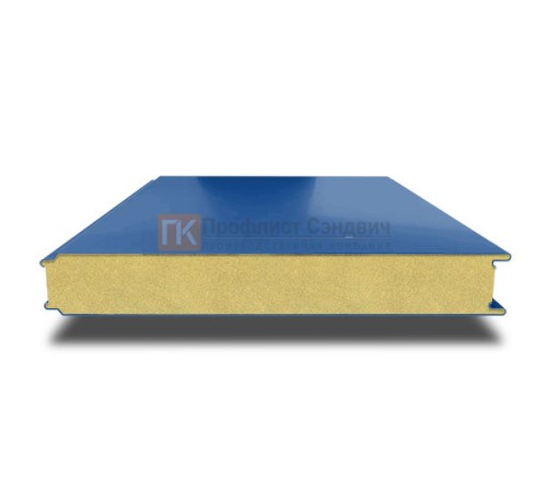 Сэндвич панели гладкие с пенополиуретаном, ширина 1000 мм, толщина 200 мм, 0.5/0.5, RAL5005