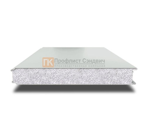 Сэндвич панели гладкие с пенополистиролом, ширина 1200 мм, толщина 60 мм, 0.5/0.5, RAL7035