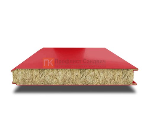 Сэндвич панели гладкие с минеральной ватой, ширина 1000 мм, толщина 30 мм, 0.5/0.5, RAL3020