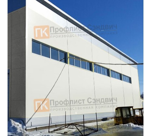 Сэндвич панели гладкие с пенополиизоциануратом, ширина 1200 мм, толщина 20 мм, 0.5/0.5, RAL9002