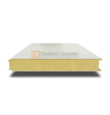 Сэндвич панели гладкие с пенополиизоциануратом, ширина 1000 мм, толщина 10 мм, 0.5/0.5, RAL9002