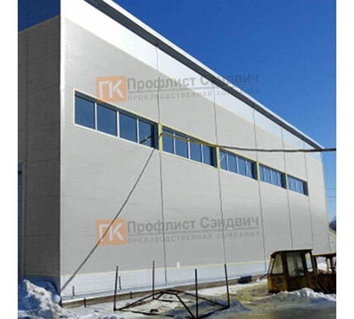 Сэндвич панели гладкие с пенополиизоциануратом, ширина 1200 мм, толщина 20 мм, 0.5/0.5, RAL9006