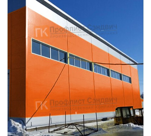 Сэндвич панели гладкие с пенополиизоциануратом, ширина 1000 мм, толщина 20 мм, 0.5/0.5, RAL2004