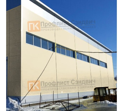 Сэндвич панели гладкие с пенополиизоциануратом, ширина 1200 мм, толщина 10 мм, 0.5/0.5, RAL1015