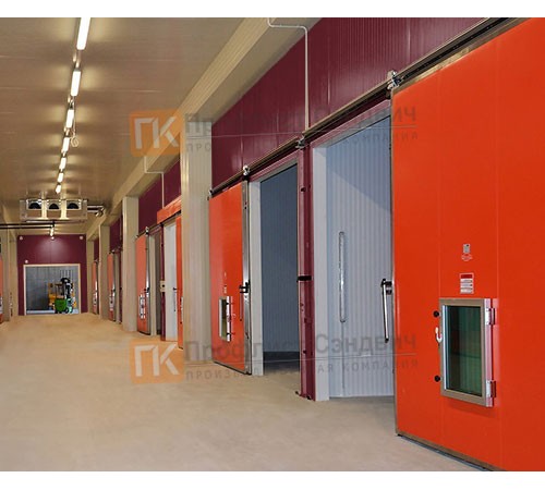 Сэндвич-панель для холодильных камер с пенополиуретаном, ширина 1000 мм, толщина 150 мм, 0.5/0.5, RAL3005