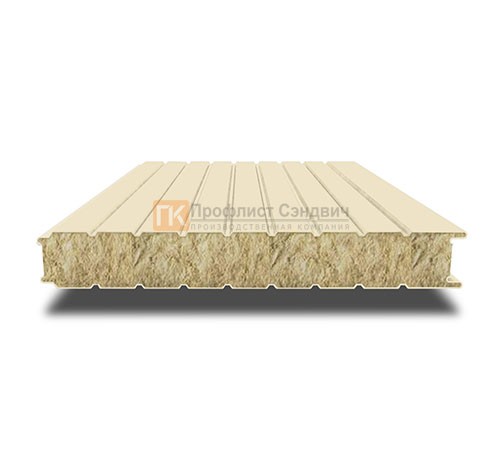 Сэндвич-панель для холодильных камер с минеральной ватой, ширина 1200 мм, толщина 180 мм, 0.5/0.5, RAL1015