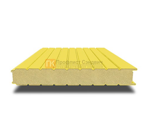 Сэндвич-панель для холодильных камер с пенополиизоциануратом, ширина 1000 мм, толщина 50 мм, 0.5/0.5, RAL1018