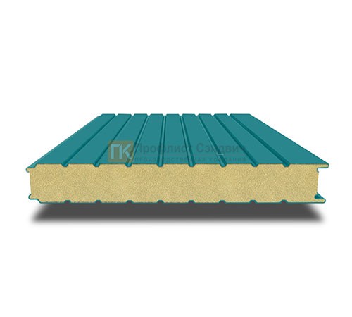 Сэндвич-панель для холодильных камер с пенополиизоциануратом, ширина 1000 мм, толщина 200 мм, 0.5/0.5, RAL5021