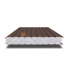 Сэндвич-панель для холодильных камер с пенополистиролом, ширина 1200 мм, толщина 200 мм, 0.5/0.5, RAL8017