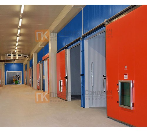 Сэндвич-панель для холодильных камер с пенополиуретаном, ширина 1000 мм, толщина 140 мм, 0.5/0.5, RAL5005