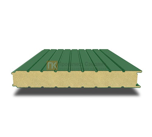 Сэндвич-панель для холодильных камер с пенополиизоциануратом, ширина 1200 мм, толщина 60 мм, 0.5/0.5, RAL6002