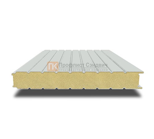 Сэндвич-панель для холодильных камер с пенополиуретаном, ширина 1200 мм, толщина 150 мм, 0.5/0.5, RAL7035