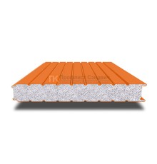 Сэндвич-панель для холодильных камер с пенополистиролом, ширина 1200 мм, толщина 100 мм, 0.5/0.5, RAL2004