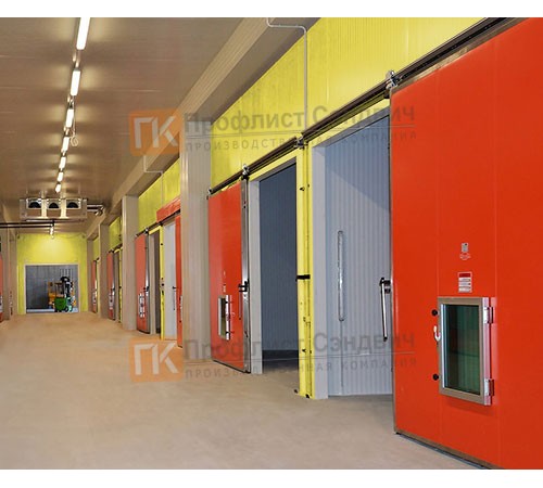 Сэндвич-панель для холодильных камер с пенополистиролом, ширина 1200 мм, толщина 10 мм, 0.5/0.5, RAL1018