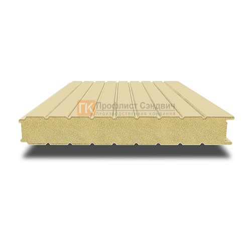 Сэндвич-панель для холодильных камер с пенополиизоциануратом, ширина 1000 мм, толщина 120 мм, 0.5/0.5, RAL1014