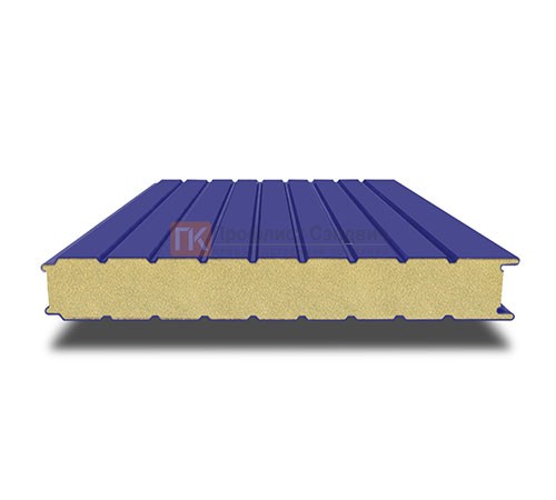 Сэндвич-панель для холодильных камер с пенополиизоциануратом, ширина 1000 мм, толщина 50 мм, 0.5/0.5, RAL5002