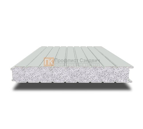 Сэндвич-панель для холодильных камер с пенополистиролом, ширина 1200 мм, толщина 80 мм, 0.5/0.5, RAL7035