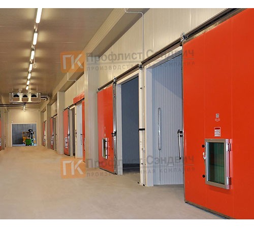 Сэндвич-панель для холодильных камер с пенополиуретаном, ширина 1000 мм, толщина 160 мм, 0.5/0.5, RAL1015