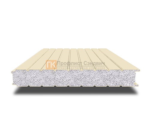 Сэндвич-панель для холодильных камер с пенополистиролом, ширина 1000 мм, толщина 10 мм, 0.5/0.5, RAL1015