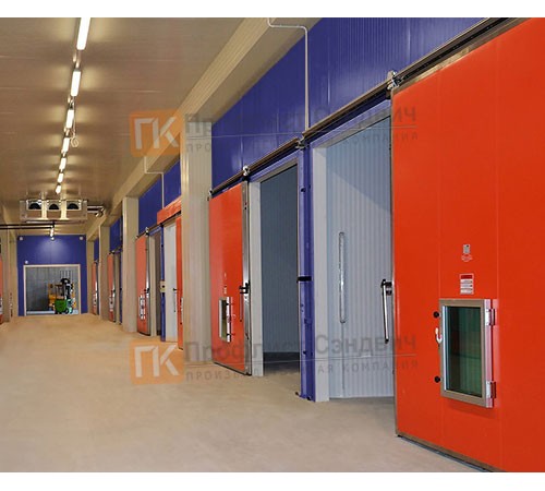 Сэндвич-панель для холодильных камер с пенополистиролом, ширина 1200 мм, толщина 80 мм, 0.5/0.5, RAL5002