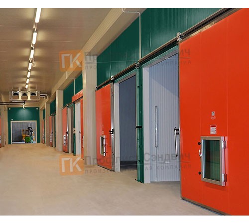 Сэндвич-панель для холодильных камер с пенополистиролом, ширина 1000 мм, толщина 120 мм, 0.5/0.5, RAL6005