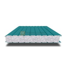 Сэндвич-панель для холодильных камер с пенополистиролом, ширина 1000 мм, толщина 100 мм, 0.5/0.5, RAL5021