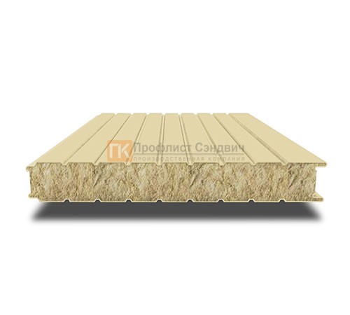 Сэндвич-панель для холодильных камер с минеральной ватой, ширина 1200 мм, толщина 180 мм, 0.5/0.5, RAL1014