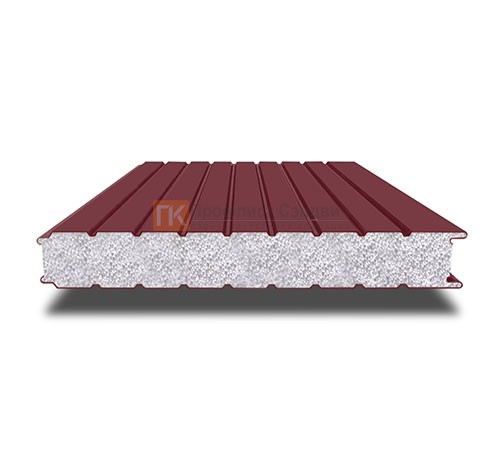 Сэндвич-панель для холодильных камер с пенополистиролом, ширина 1000 мм, толщина 150 мм, 0.5/0.5, RAL3005