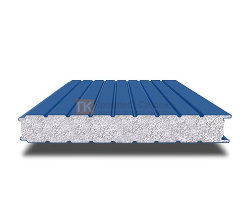 Сэндвич-панель для холодильных камер с пенополистиролом, ширина 1200 мм, толщина 10 мм, 0.5/0.5, RAL5005