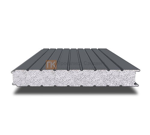 Сэндвич-панель для холодильных камер с пенополистиролом, ширина 1200 мм, толщина 40 мм, 0.5/0.5, RAL7024