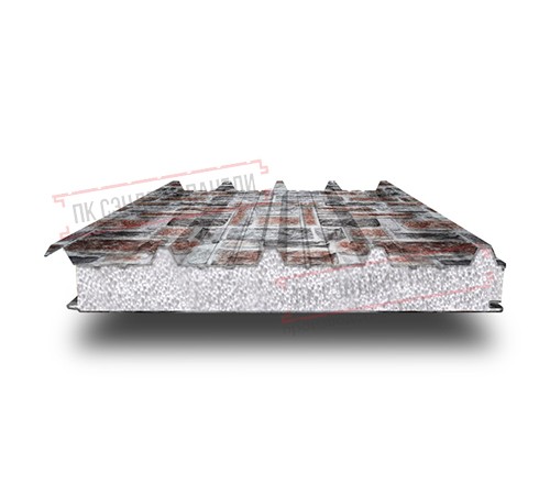 Сэндвич панели кровельные с пенополистиролом, ширина 1200 мм, толщина 150 мм, 0.5/0.5, кварцевый сланец