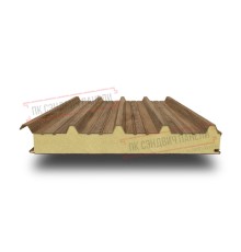 Сэндвич панели кровельные с пенополиизоциануратом, ширина 1200 мм, толщина 60 мм, 0.5/0.5, дуб античный
