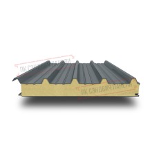 Сэндвич панели кровельные с пенополиуретаном, ширина 1200 мм, толщина 60 мм, 0.5/0.5, RAL7011