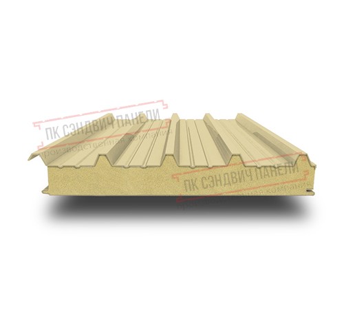 Сэндвич панели кровельные с пенополиизоциануратом, ширина 1200 мм, толщина 40 мм, 0.5/0.5, RAL1014